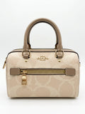 Sac Satchel Mini Bennett Coach Signature - Beige & Taupe